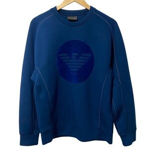 Emporio Armani Blue Logo Jumper Size M — Men’s Lightweight Knit